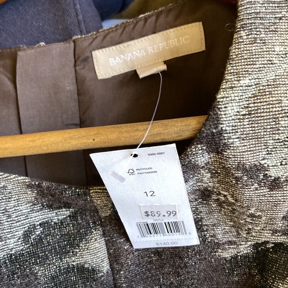 Banana republic new with tags A-line dress with metallic threading - Picture 8 of 10